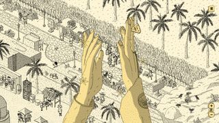 Artwork from hand-drawn indie game Finding Polka