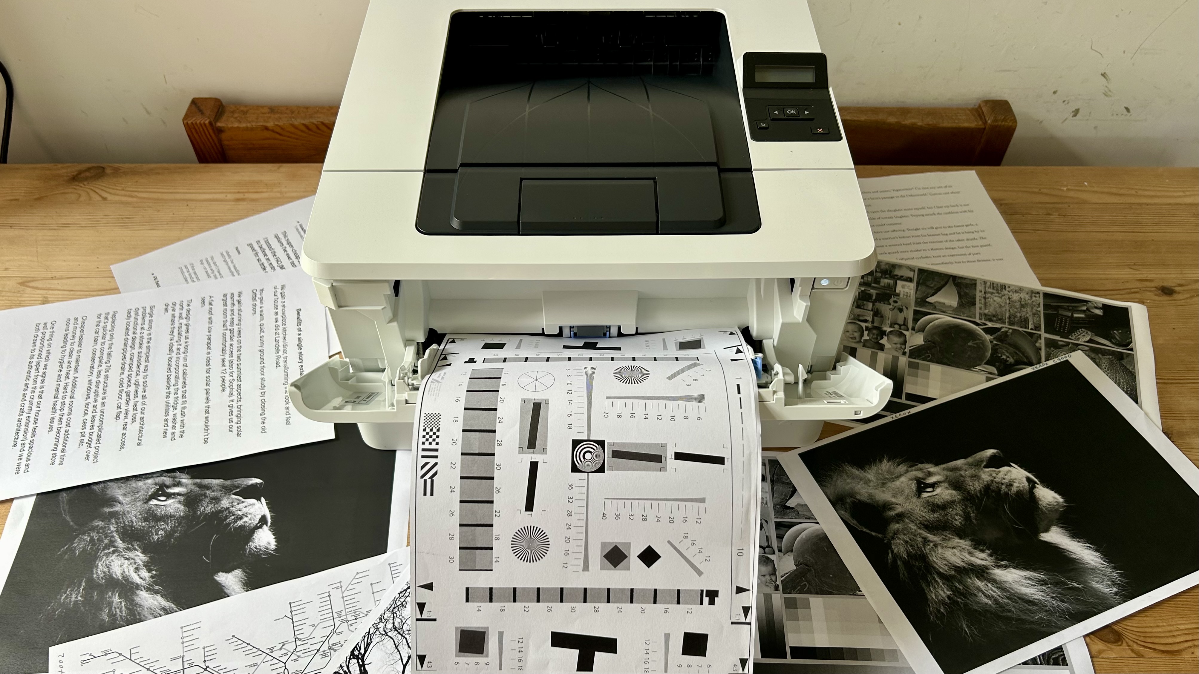 HP LaserJet Pro 4002dn on a white background