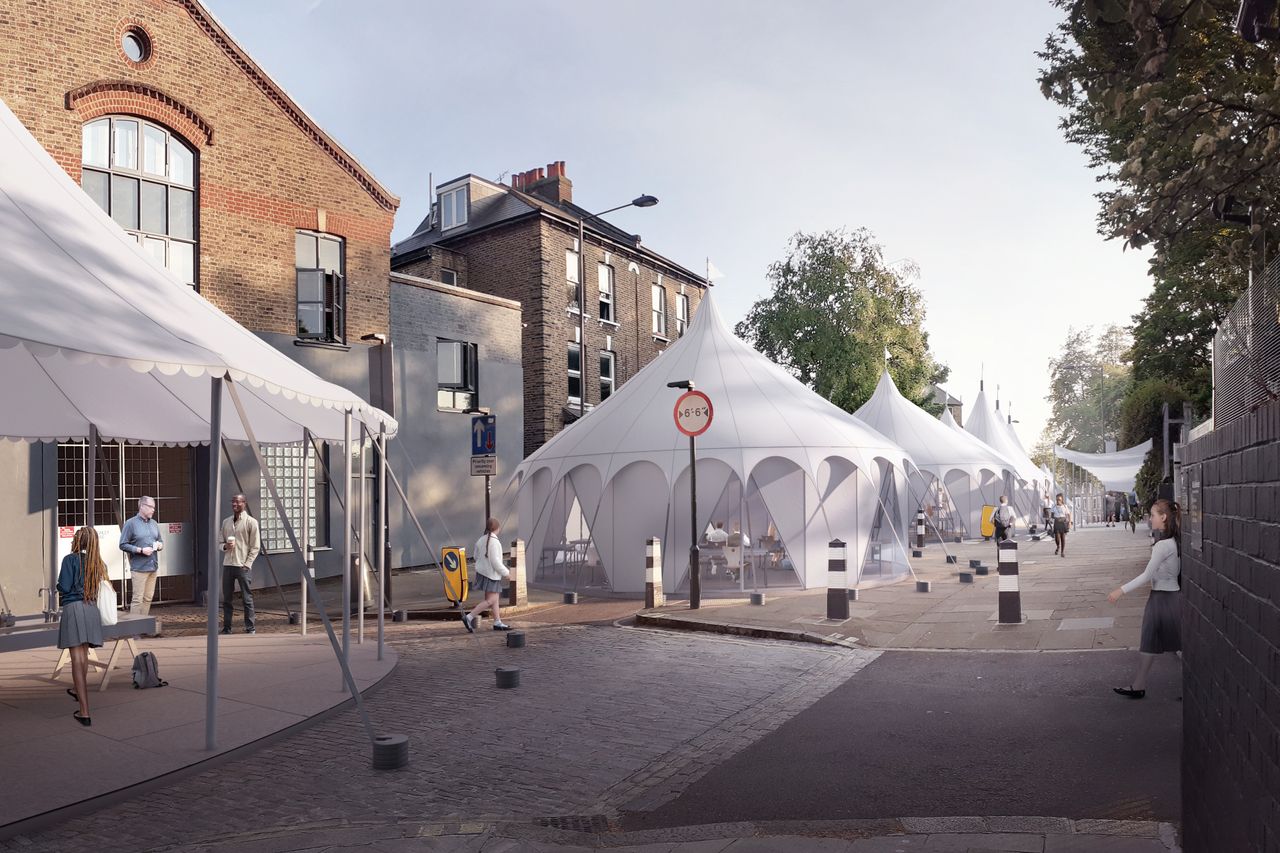 Curl La Tourelle Head Tents Street Setting