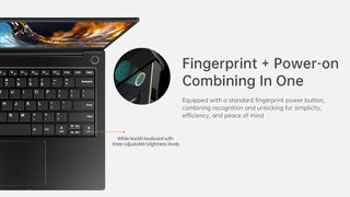 information on the combo power button / fingerprint reader in the Haier Mix Pro14 Ultrabook