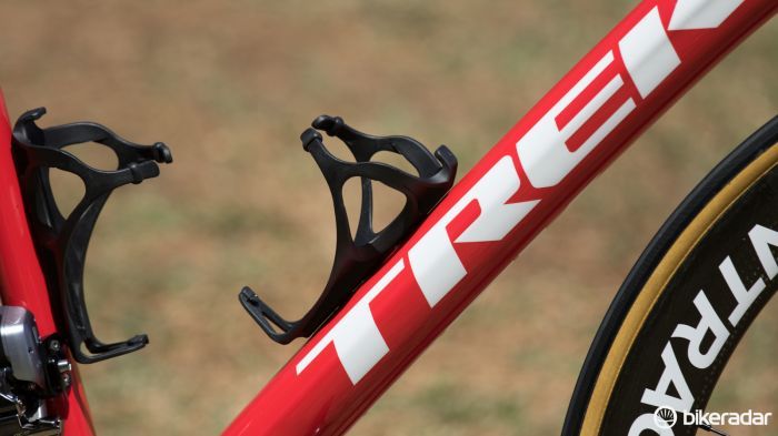 Bontrager Bat Cages hold hydration. With some unbelievably lightweight (and expensive) cages on offer from Bontrager, the use of these plastic items is a little surprising