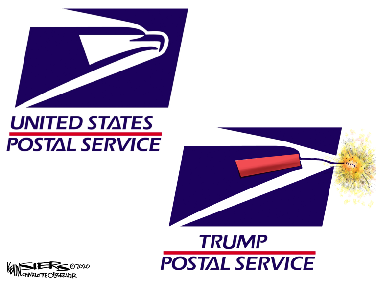 Political&amp;amp;nbsp;Cartoon U.S. Trump USPS 2020 election