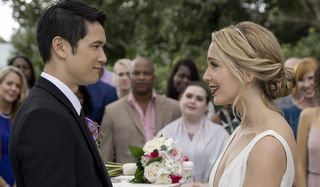 Harry Shum Jr and Jessica Rothe in All My Life