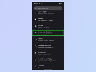 A screenshot showing how to change notification sounds on Android