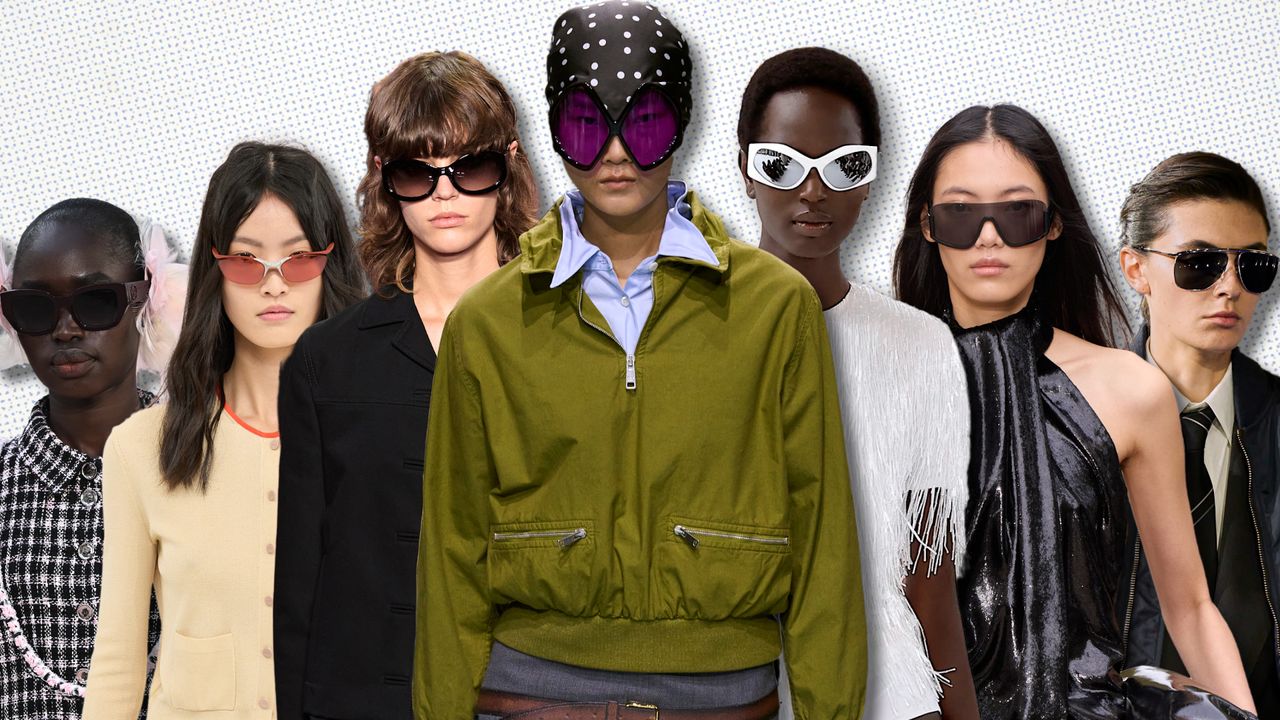 the 2025 sunglasses trends at Chanel, Fendi, Gucci, Prada, Sportmax, Stella McCartney, Saint Laurent Spring 2025 runway shows