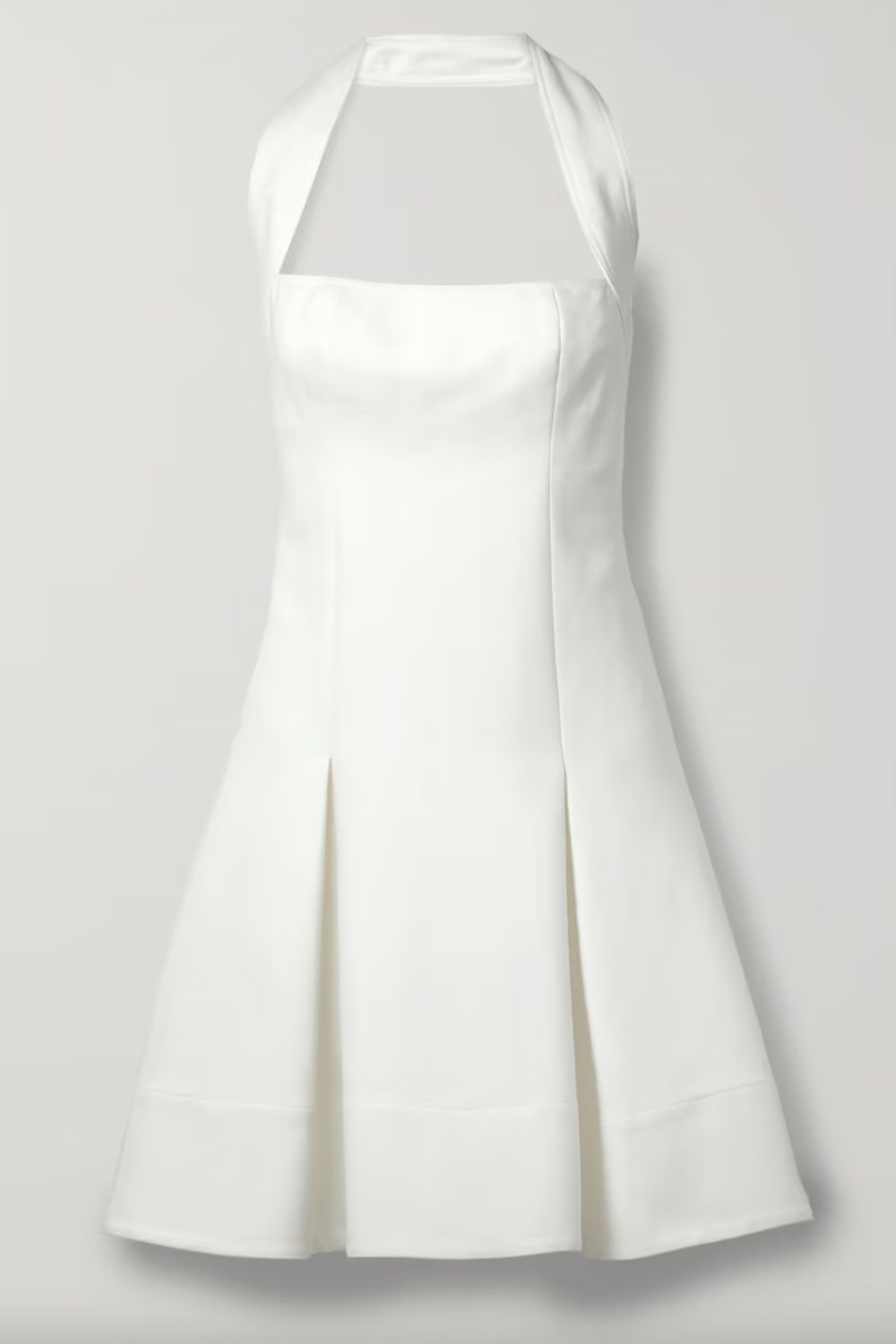 Best Hen Party Dresses: Khaite Hila pleated twill halterneck mini dress