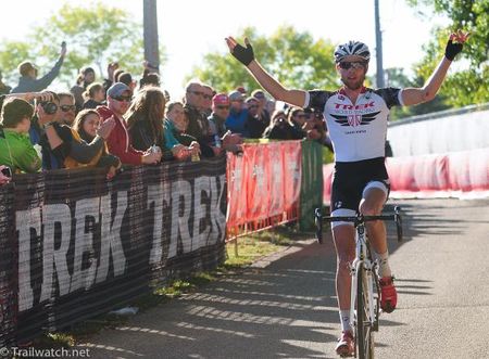 Lukas Fl&uuml;ckiger (Trek World Team) takes his first cyclo-cross win in the United States