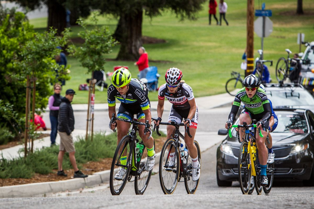 The breakaway on one of the climbs