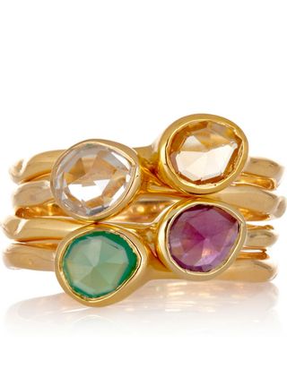 Costume jewellery: Monica Vinader stacking rings, from £65 each