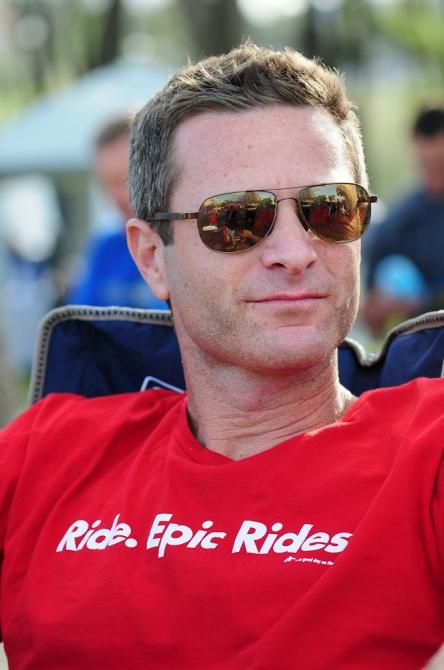 Epic Rides promoter Todd Saddow watching the race start