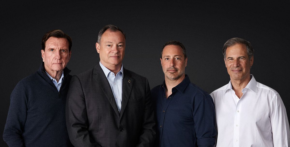 Axiom Space&#039;s first private crewed mission to the International Space Station is scheduled to launch on Feb. 28, 2022. From left to right: pilot Larry Connor, mission commander and retired NASA astronaut Michael López-Alegría, mission specialist Mark Pathy and mission specialist Eytan Stibbe.