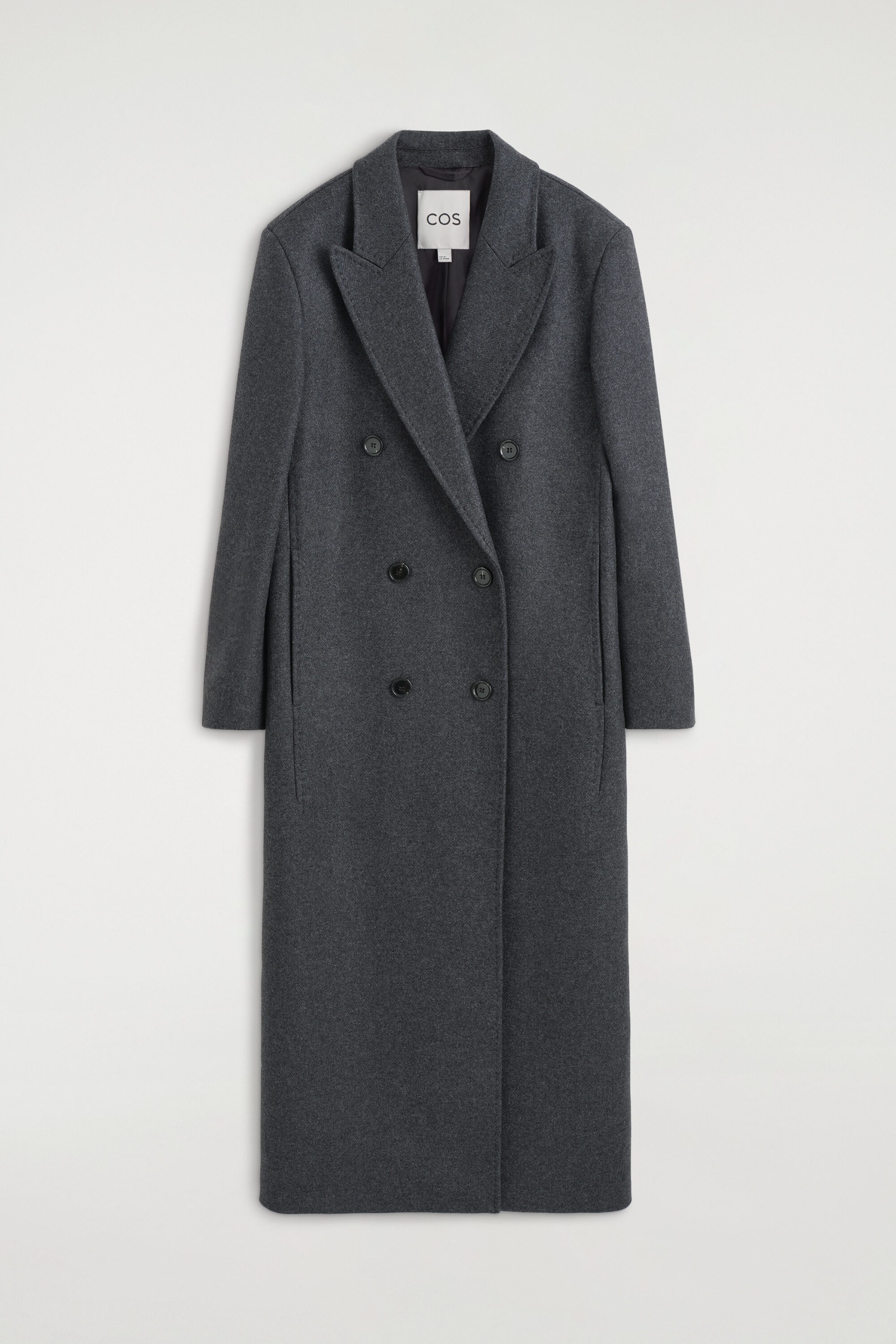 Tailored Wool-Blend Double-Breasted Coat