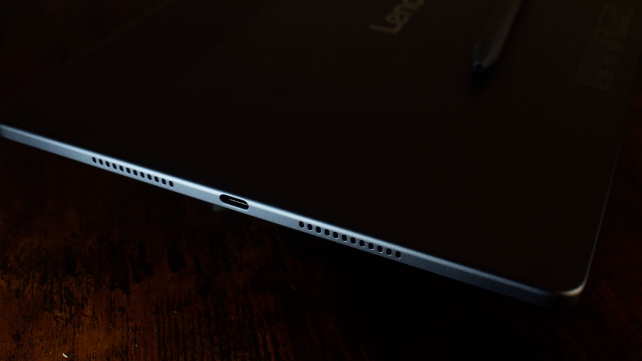 The Lenovo Idea Pad Plus on a desk