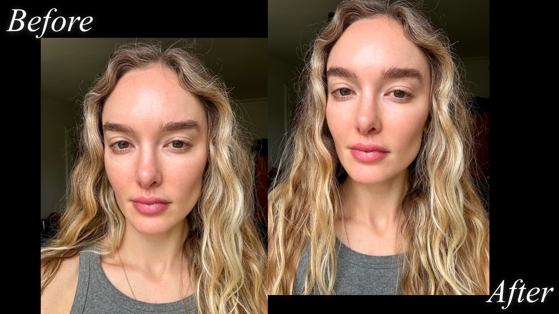 Hannah Baxter wearing KS&Co Sheer Tinted Brow Gel