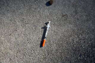 heroin, needle