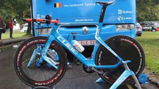 Wanty-Groupe Gobert rode a Cube C68 TT bike equipped with Shimano Dura-Ace and Fulcrum wheels