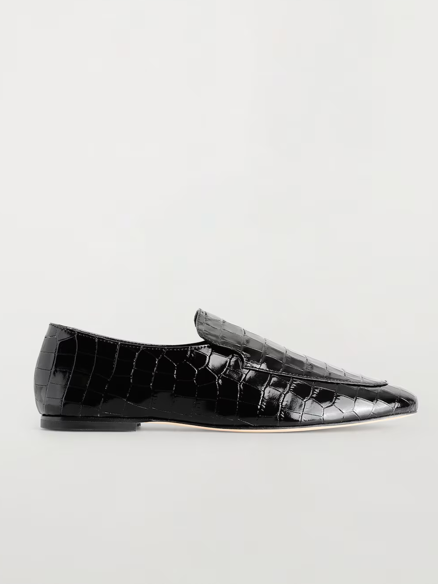 COS, Croc-Effect Leather Loafers