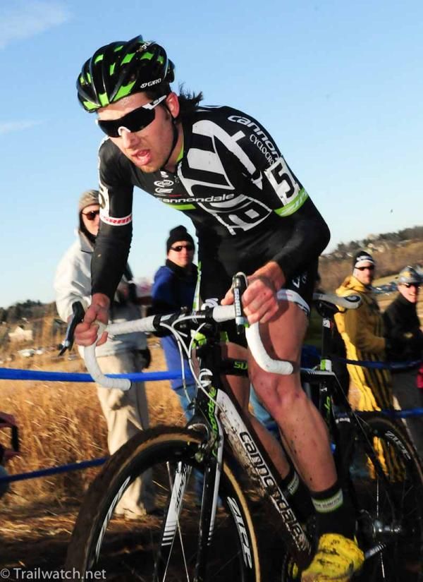 Jamie Driscoll (Cannondale) riding with the lead group on lap two