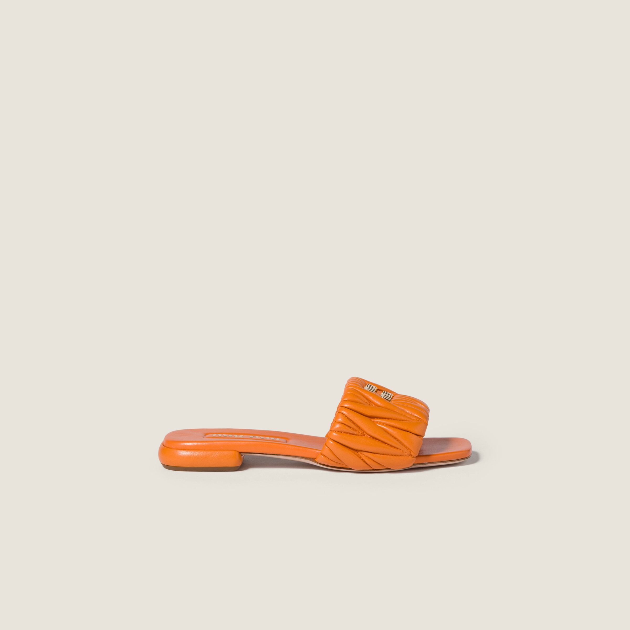 Matelass&amp;eacute; Nappa Leather Slides
