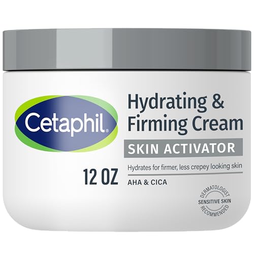Cetaphil Skin Activator Hydrating &amp;amp; Firming Body Cream 12oz, Mandelic Acid (aha) and Centella Asiatica (cica) Cream, Hydrates and Firms Aging Skin, Anti-Aging Skin Care, 12 Oz