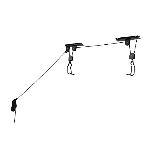 Rad Sportz Bicycle Hoist Quality Garage Storage Bike Lift With 100 Lb Capacity Even Works as Ladder Lift Premium Quality