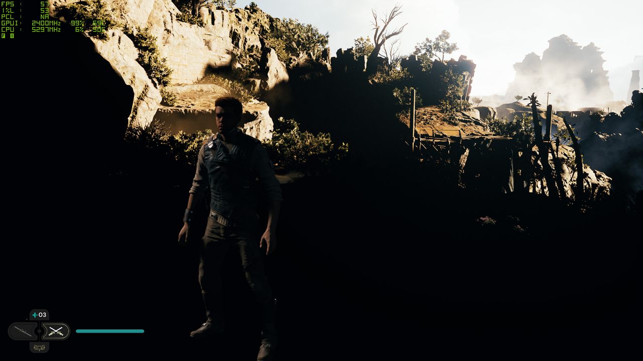 Star Wars Jedi Survivor on Intel Arc rendering bugs