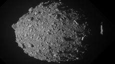 a rocky ball floating in space