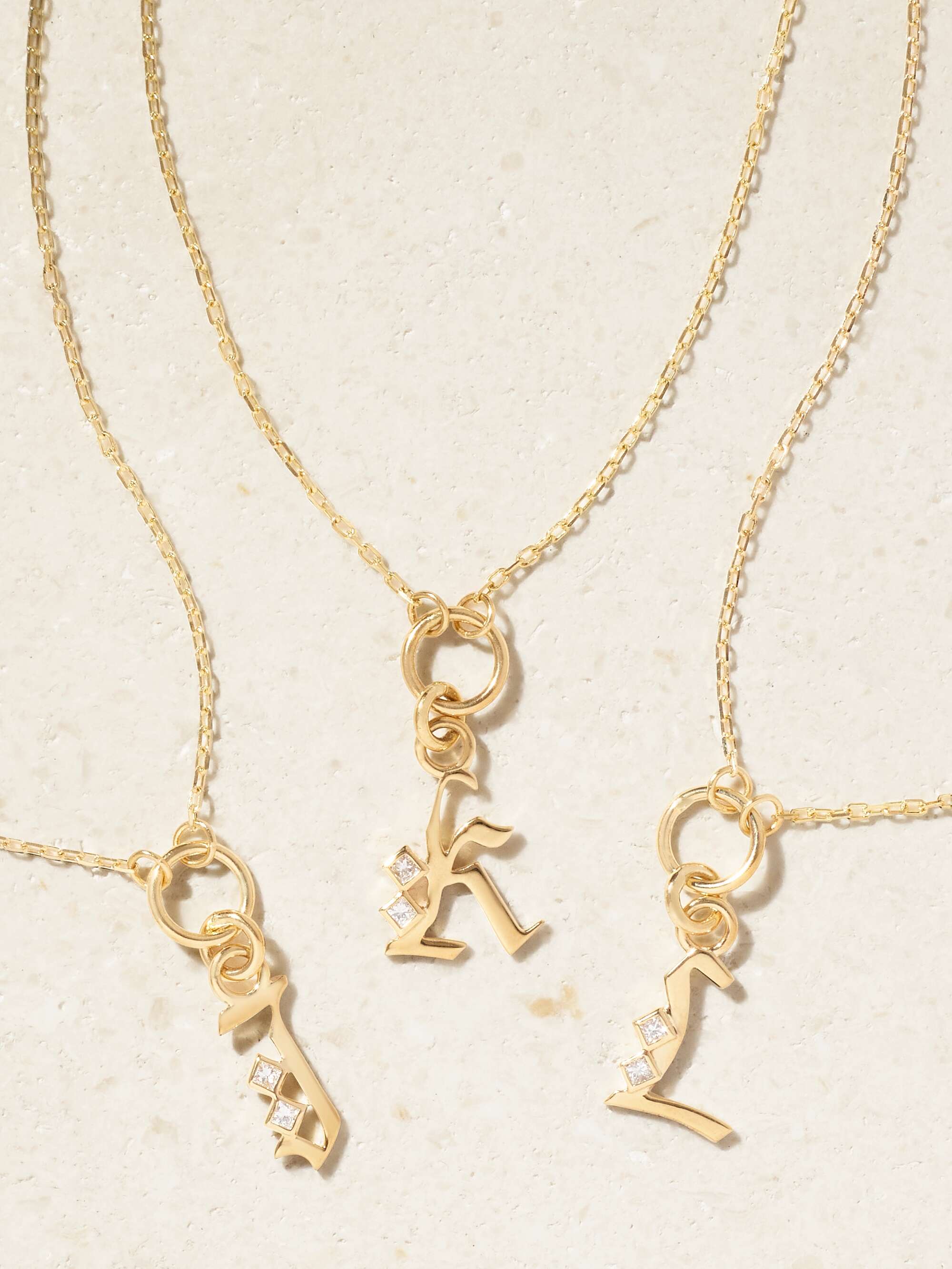 best layering necklaces Initial 18-Karat Gold Diamond Necklace