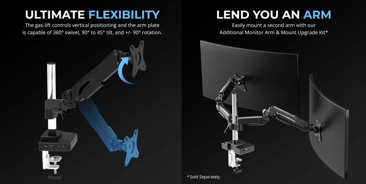 Sabrent DS-T4WA Thunderbolt 4 docking station with monitor desk mount