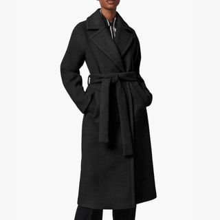 black longline coat