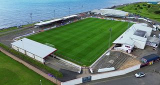 General view of Arbroath's Gayfield Park home in July 2023.