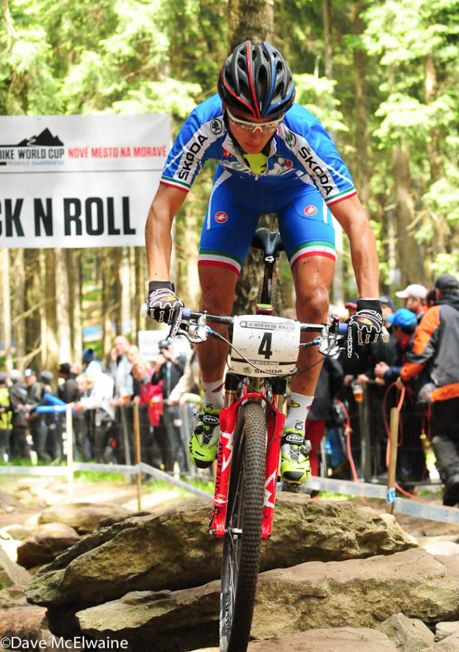 Gioele Bertolini (Italy) riding to a fourth place finish