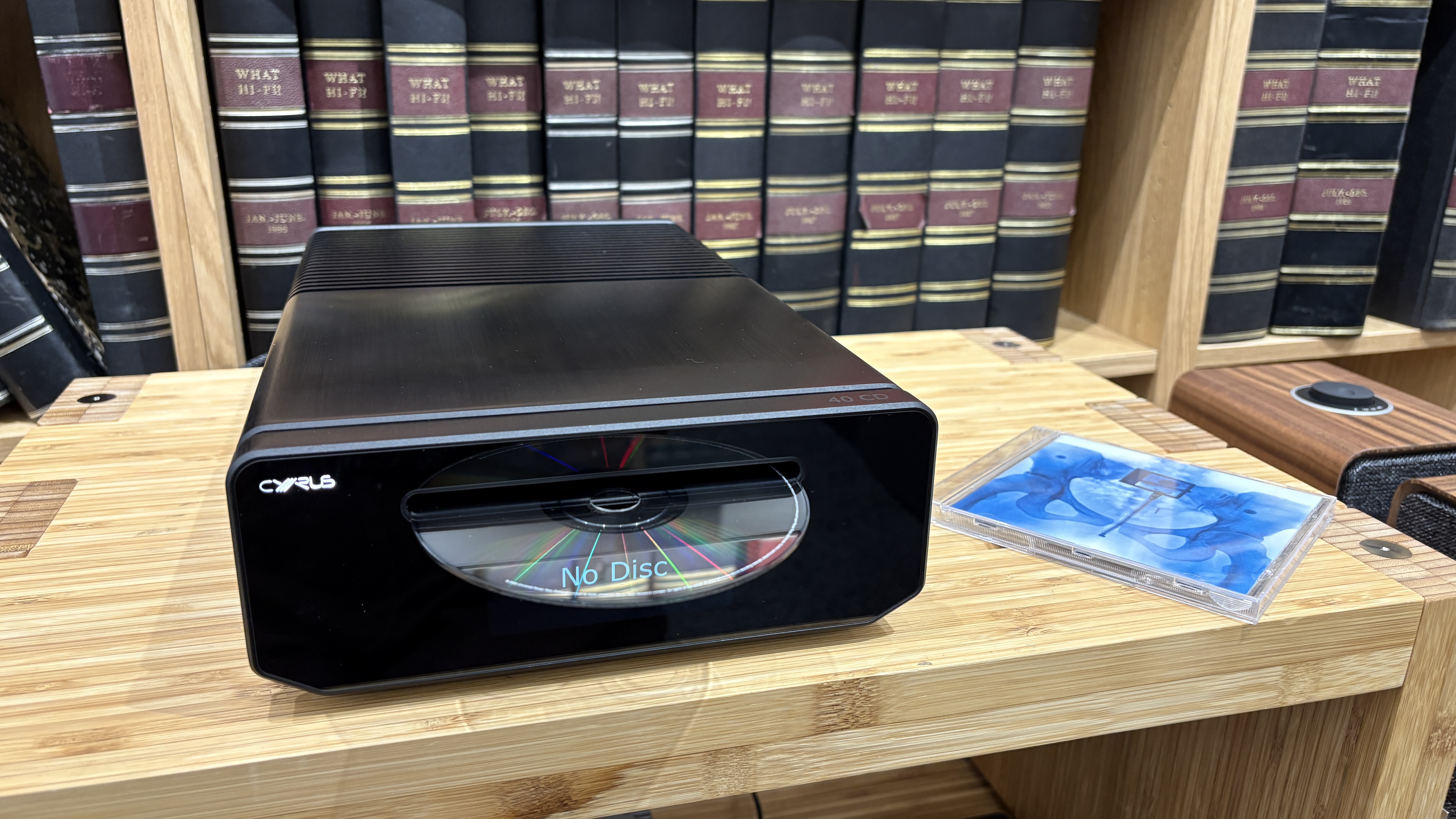 Lorde transparent CD being played in Cyrus 40 CD player