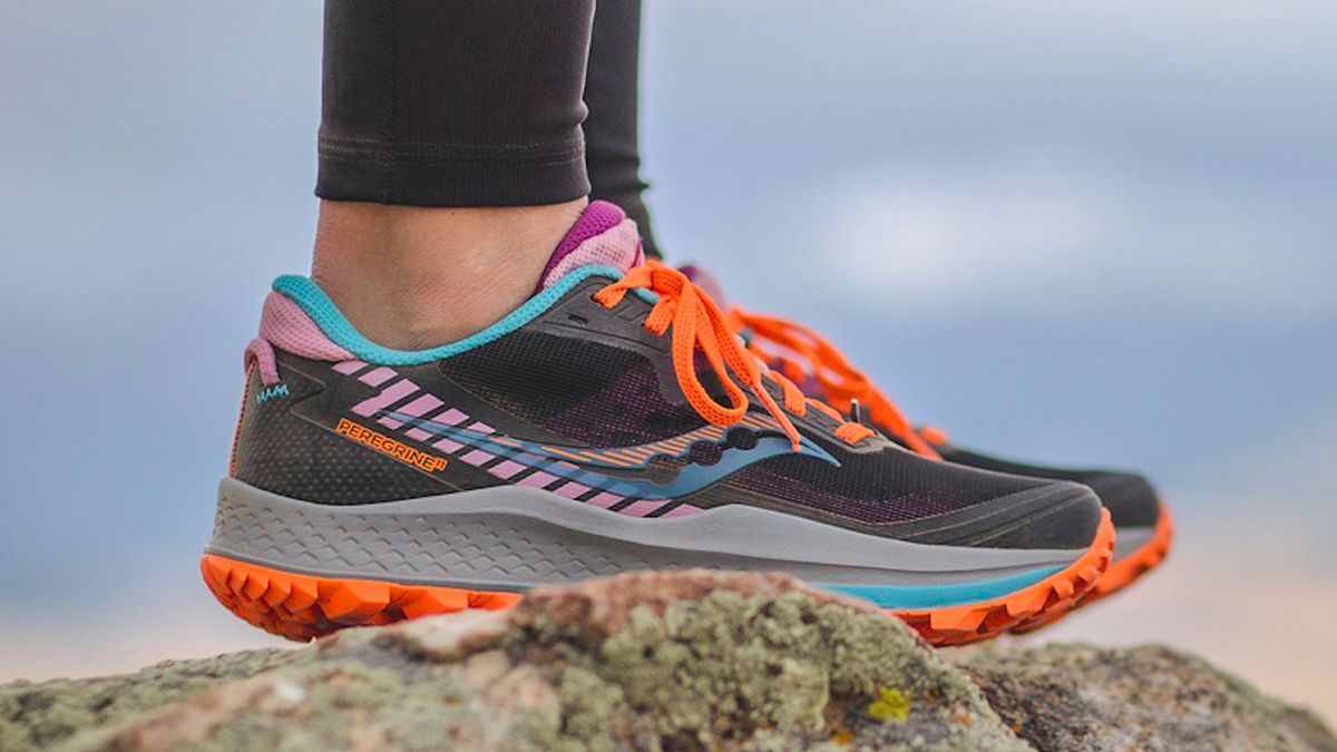 thumbnail image 2 of Saucony Women’s Peregrine 11 Trail Running Shoes – Grippy PWRTRAC Lugs, Responsive PWRRUN Cushioning & Protective Upper For Rugged Terrain 2 of 9