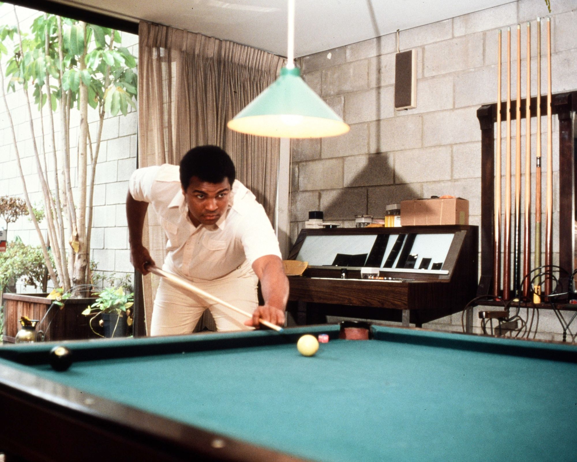 muhammad ali in his recreation room