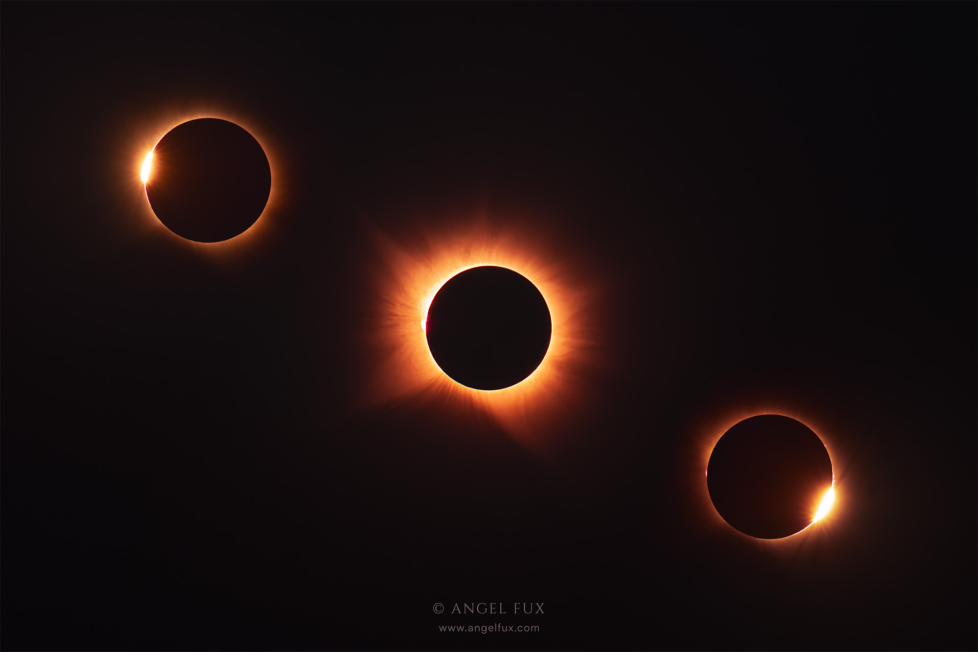Total solar eclipse photographed by Angel Fux
