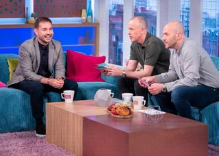 Martin Compston had to defend himself from a grilling on Sunday Brunch this morning.