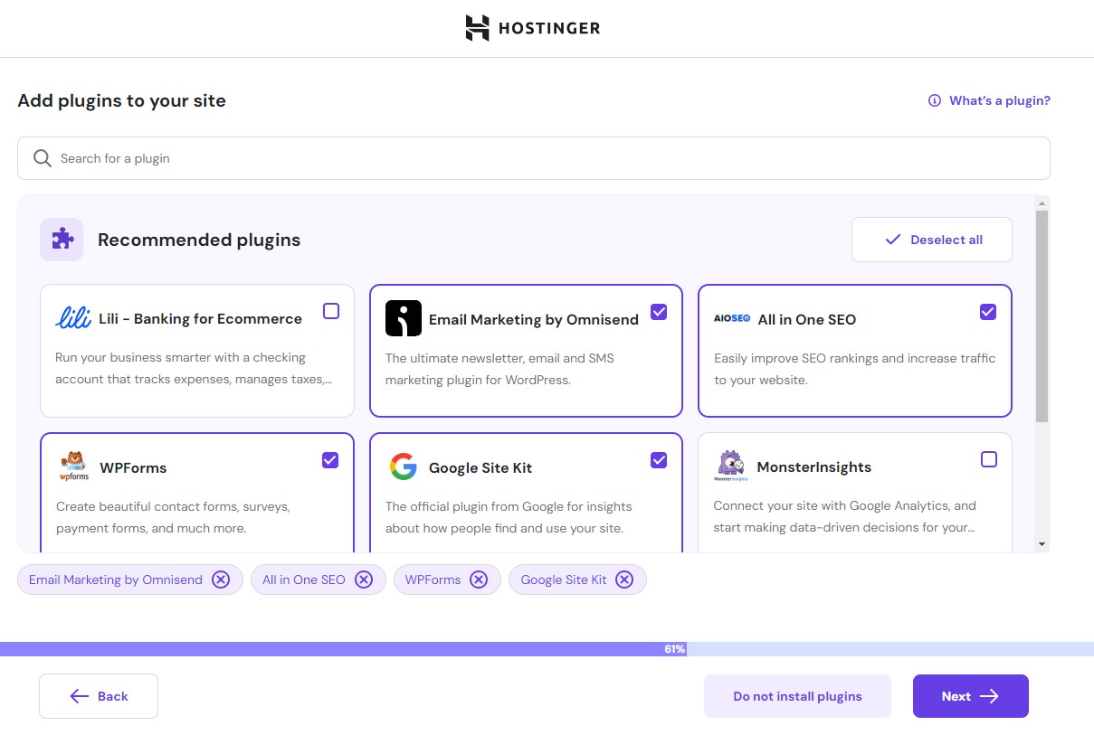 Hostinger set up questions