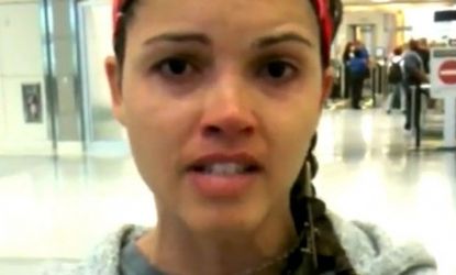 Former Miss USA Susie Castillo gets emotional as she recounts her experience receiving a full pat-down by a TSA agent at the Dallas Fort-Worth airport this week.