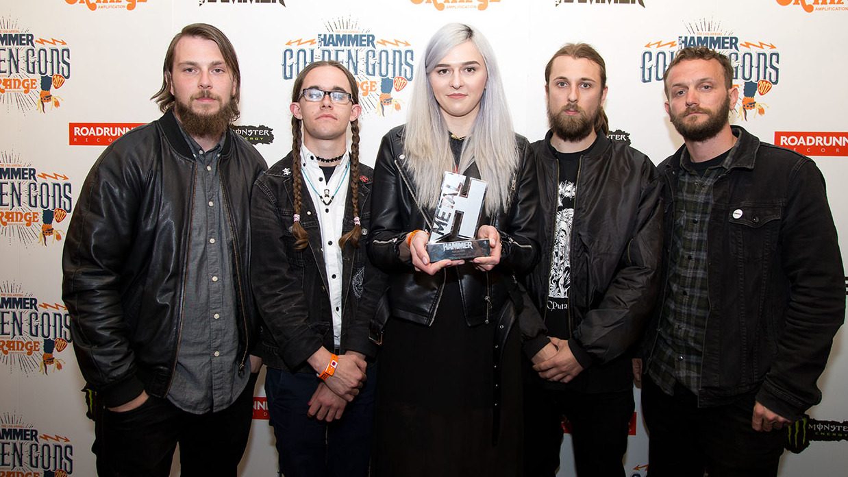 Venom Prison with their Metal Hammer Golden God award