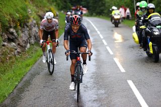 LE GRAND BORNAND FRANCE JULY 03 Richard Carapaz of Ecuador and Team INEOS Grenadiers during the 108th Tour de France 2021 Stage 8 a 1508km stage from Oyonnax to Le GrandBornand LeTour TDF2021 on July 03 2021 in Le Grand Bornand France Photo by Tim de WaeleGetty Images