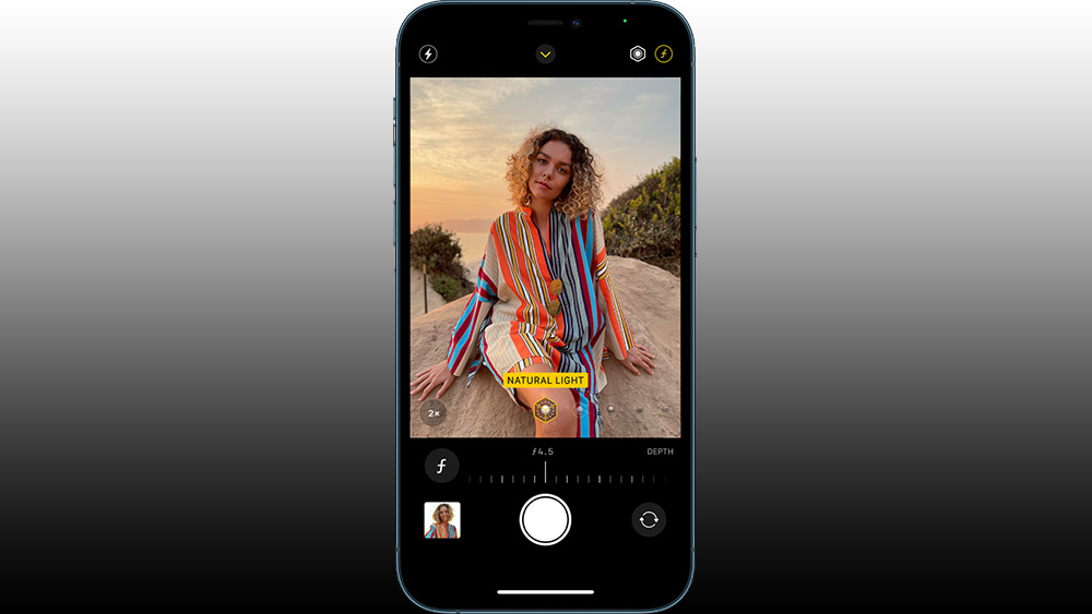 Screenshot of the iPhone 13 Pro cameras Portrait mode