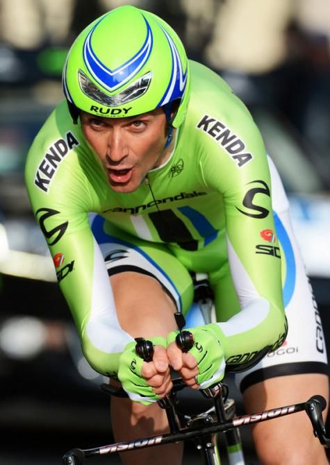 Ivan Basso (Cannondale) looks focused during the Paris-Nice prologue