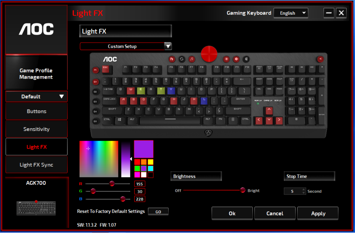 AOC Agon AGK700 Software