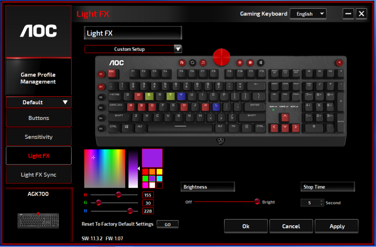 AOC Agon AGK700 Software