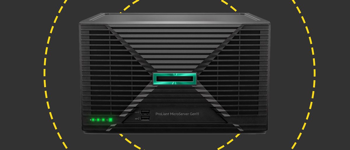 The HPE ProLiant MicroServer Gen11 on the ITPro background