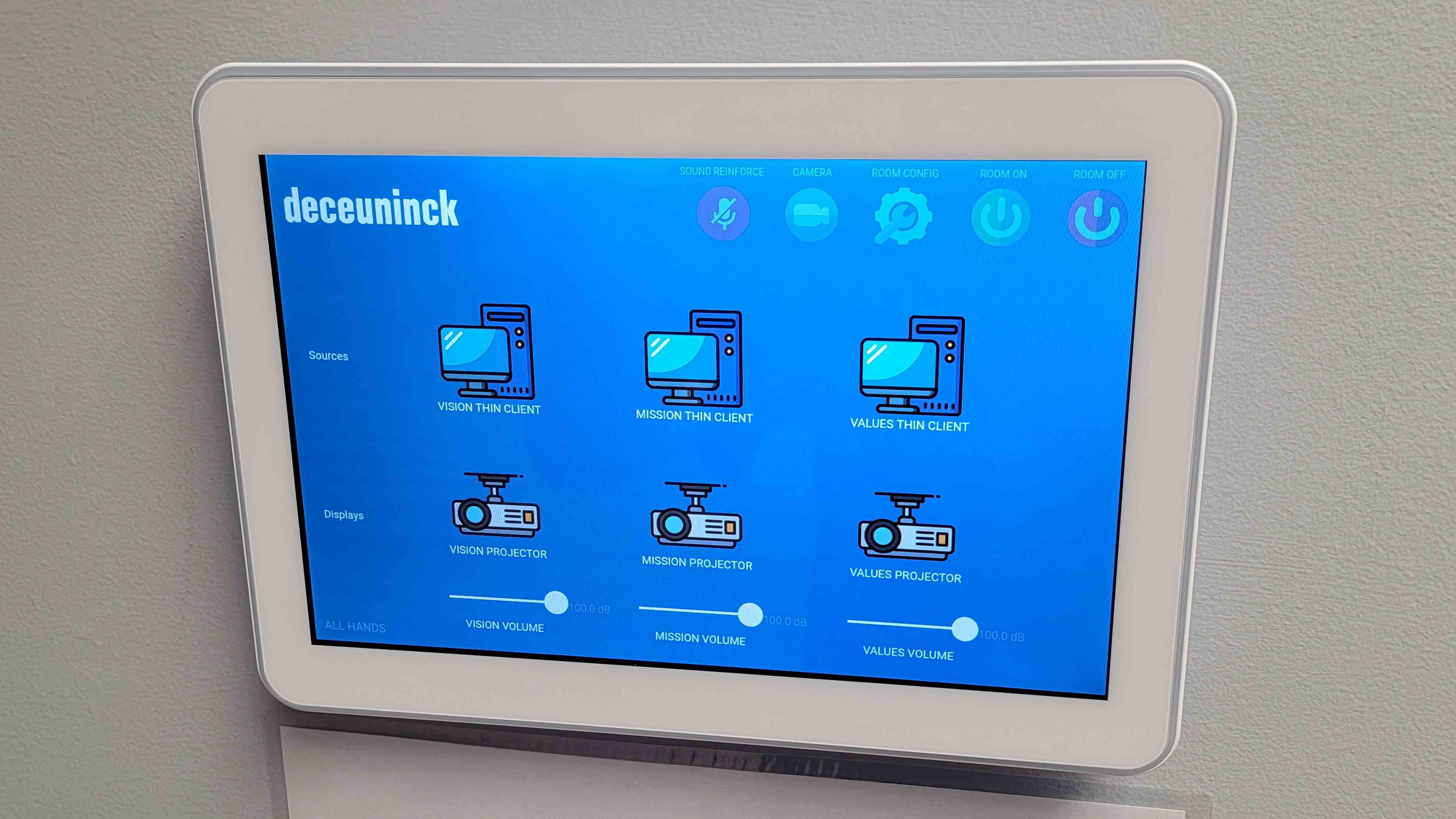 Touchpanel in Deceuninck Training Area