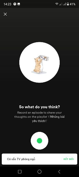 A record button on Spotify's new reaction test