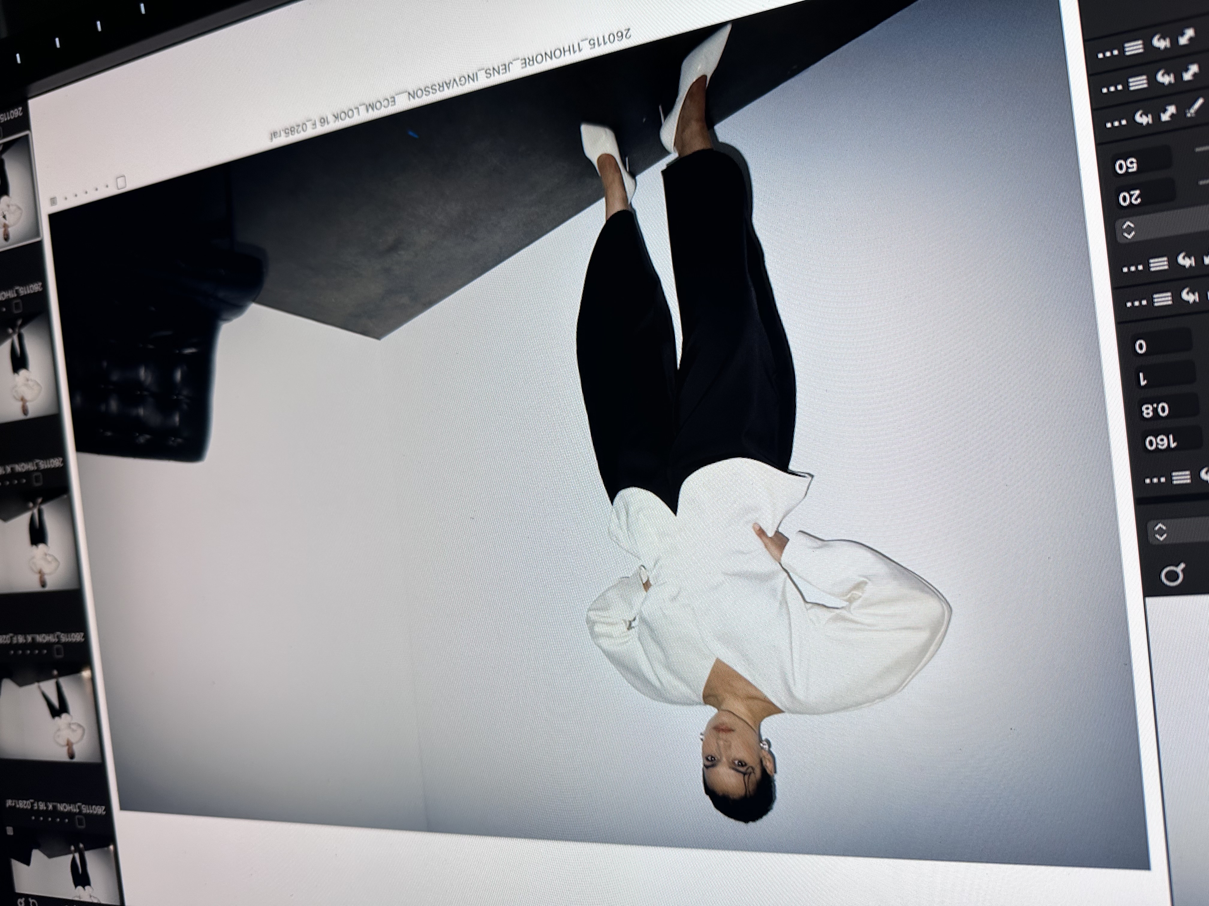 Jennifer Atilemile on set for a photo shoot with 11 Honore.