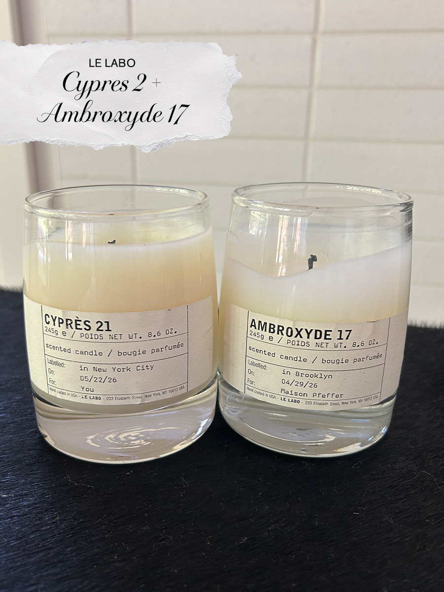 Le Labo Cypr&amp;egrave;s 21 and Ambroxyde 17 candles